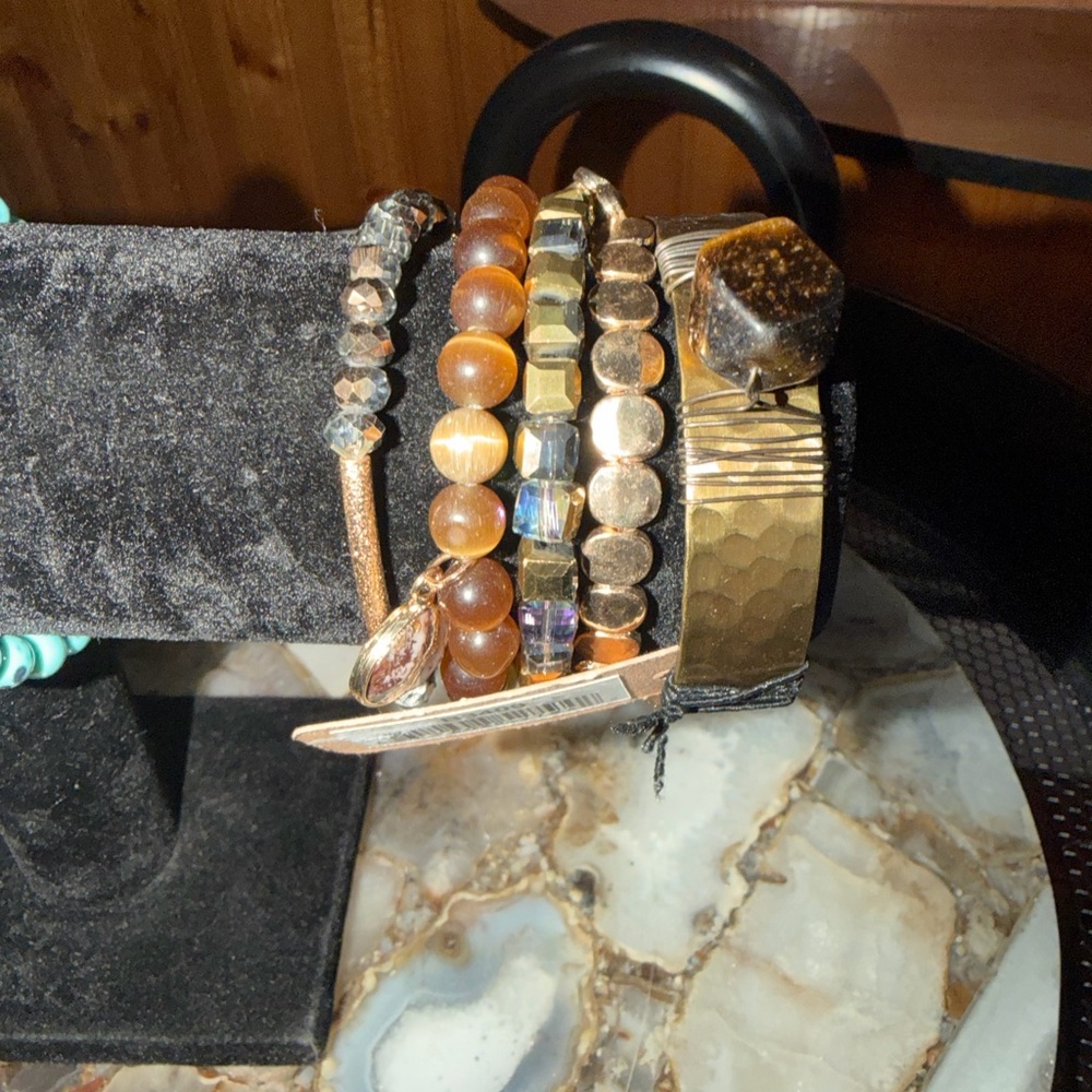 Stackable Tigers Eye Crystal Bracelets - image 2